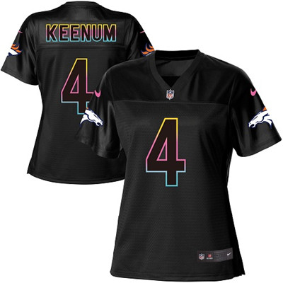 Nike Broncos #4 Case Keenum Black Women's NFL Fashion Game Jersey Nike Broncos #4 Case Keenum Black Women's NFL Fashion Game Jersey