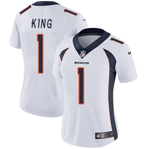Nike Broncos #1 Marquette King White Women's Stitched NFL Vapor Untouchable Limited Jersey Nike Broncos #1 Marquette King White Women's Stitched NFL Vapor Untouchable Limited Jersey