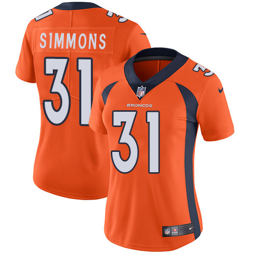 Nike Broncos #31 Justin Simmons Orange Team Color Women's Stitched NFL Vapor Untouchable Limited Jersey Nike Broncos #31 Justin Simmons Orange Team Color Women's Stitched NFL Vapor Untouchable Limited Jersey