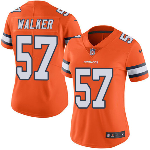 Nike Broncos #57 Demarcus Walker Orange Women's Stitched NFL Limited Rush Jersey Nike Broncos #57 Demarcus Walker Orange Women's Stitched NFL Limited Rush Jersey