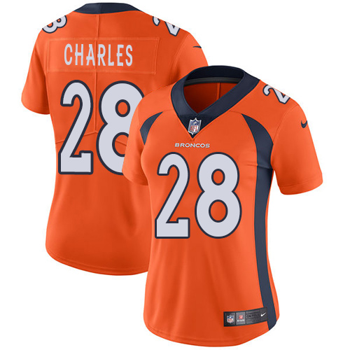 Nike Broncos #28 Jamaal Charles Orange Team Color Women's Stitched NFL Vapor Untouchable Limited Jersey Nike Broncos #28 Jamaal Charles Orange Team Color Women's Stitched NFL Vapor Untouchable Limited Jersey