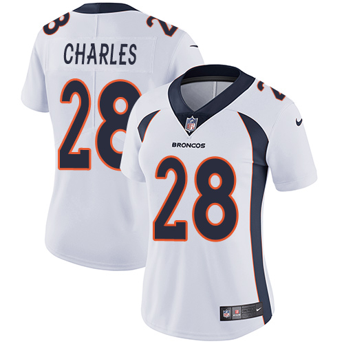 Nike Broncos #28 Jamaal Charles White Women's Stitched NFL Vapor Untouchable Limited Jersey Nike Broncos #28 Jamaal Charles White Women's Stitched NFL Vapor Untouchable Limited Jersey