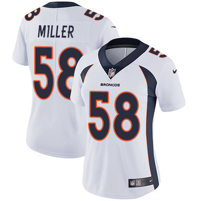 Nike Broncos #58 Von Miller White Women's Stitched NFL Vapor Untouchable Limited Jersey Nike Broncos #58 Von Miller White Women's Stitched NFL Vapor Untouchable Limited Jersey