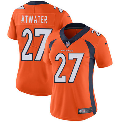 Nike Broncos #27 Steve Atwater Orange Team Color Women's Stitched NFL Vapor Untouchable Limited Jersey Nike Broncos #27 Steve Atwater Orange Team Color Women's Stitched NFL Vapor Untouchable Limited Jersey