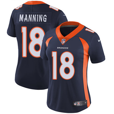 Nike Broncos #18 Peyton Manning Blue Alternate Women's Stitched NFL Vapor Untouchable Limited Jersey Nike Broncos #18 Peyton Manning Blue Alternate Women's Stitched NFL Vapor Untouchable Limited Jersey
