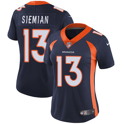 Nike Broncos #13 Trevor Siemian Blue Alternate Women's Stitched NFL Vapor Untouchable Limited Jersey Nike Broncos #13 Trevor Siemian Blue Alternate Women's Stitched NFL Vapor Untouchable Limited Jersey
