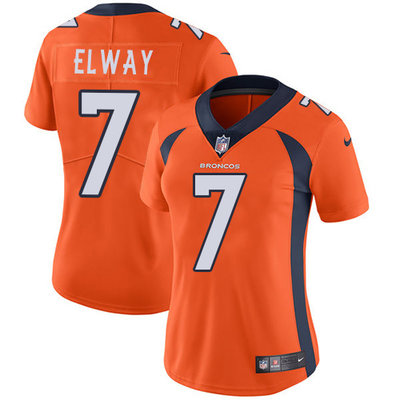 Nike Broncos #7 John Elway Orange Team Color Women's Stitched NFL Vapor Untouchable Limited Jersey Nike Broncos #7 John Elway Orange Team Color Women's Stitched NFL Vapor Untouchable Limited Jersey