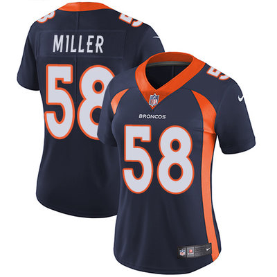 Nike Broncos #58 Von Miller Blue Alternate Women's Stitched NFL Vapor Untouchable Limited Jersey Nike Broncos #58 Von Miller Blue Alternate Women's Stitched NFL Vapor Untouchable Limited Jersey
