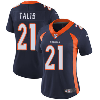 Nike Broncos #21 Aqib Talib Blue Alternate Women's Stitched NFL Vapor Untouchable Limited Jersey Nike Broncos #21 Aqib Talib Blue Alternate Women's Stitched NFL Vapor Untouchable Limited Jersey