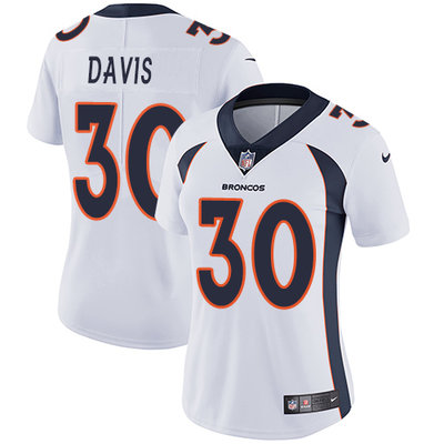 Nike Broncos #30 Terrell Davis White Women's Stitched NFL Vapor Untouchable Limited Jersey Nike Broncos #30 Terrell Davis White Women's Stitched NFL Vapor Untouchable Limited Jersey