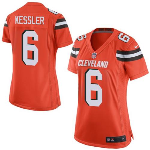 Nike Browns #6 Cody Kessler Orange Alternate Women's Stitched NFL New Elite Jersey Nike Browns #6 Cody Kessler Orange Alternate Women's Stitched NFL New Elite Jersey