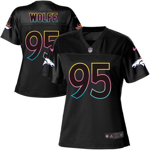 Nike Broncos #95 Derek Wolfe Black Women's NFL Fashion Game Jersey Nike Broncos #95 Derek Wolfe Black Women's NFL Fashion Game Jersey