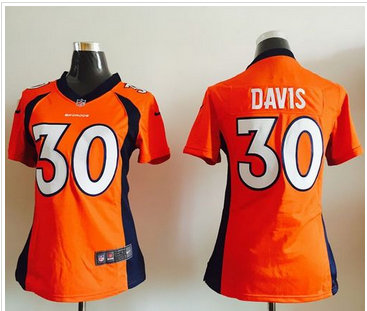 Women Nike Broncos #30 Terrell Davis Orange Team Color Stitched NFL New Elite Jersey Women Nike Broncos #30 Terrell Davis Orange Team Color Stitched NFL New Elite Jersey