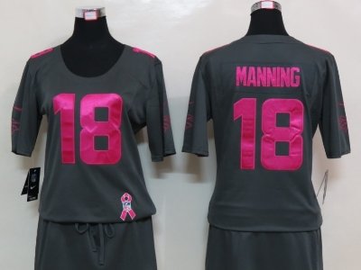 Womens NEW Denver Broncos 18 Manning Elite breast Cancer Awareness Dark grey Jersey Womens NEW Denver Broncos 18 Manning Elite breast Cancer Awareness Dark grey Jersey