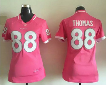 Women Nike Broncos #88 Demaryius Thomas Pink Stitched NFL Elite Bubble Gum Jersey Women Nike Broncos #88 Demaryius Thomas Pink Stitched NFL Elite Bubble Gum Jersey