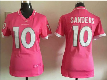 Women Nike Broncos #10 Emmanuel Sanders Pink Stitched NFL Elite Bubble Gum Jersey