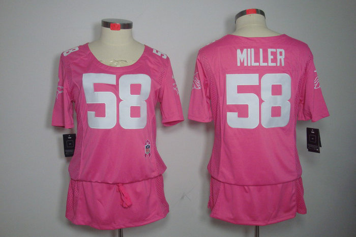Womens NEW Denver Broncos 58 Milier Elite breast Cancer Awareness Pink Jerseys Womens NEW Denver Broncos 58 Milier Elite breast Cancer Awareness Pink Jerseys
