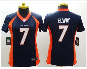Women's NEW Broncos #7 John Elway Blue Alternate NFL New Limited Jersey Women's NEW Broncos #7 John Elway Blue Alternate NFL New Limited Jersey