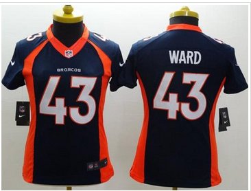 Women's NEW Broncos #43 T.J. Ward Blue Alternate NFL New Limited Jersey Women's NEW Broncos #43 T.J. Ward Blue Alternate NFL New Limited Jersey