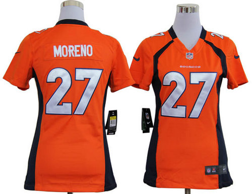Women Nike NFL Denver Broncos 27 Knowshon Moreno Orange Jerseys Women Nike NFL Denver Broncos 27 Knowshon Moreno Orange Jerseys