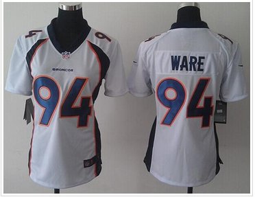 Women's NEW Broncos #94 DeMarcus Ware White Elite NFL Jersey Women's NEW Broncos #94 DeMarcus Ware White Elite NFL Jersey