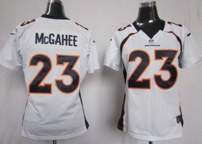Women NEW NFL Denver Broncos 23 Willis McGahee White Jerseys Women NEW NFL Denver Broncos 23 Willis McGahee White Jerseys
