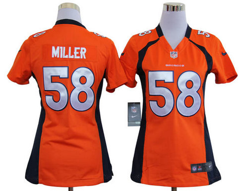 Women Nike Denver Broncos 58 Miller Orange Nike NFL Jerseys Women Nike Denver Broncos 58 Miller Orange Nike NFL Jerseys