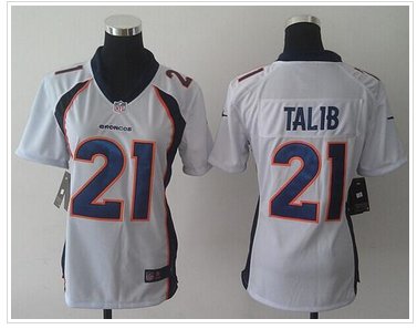 Women's NEW Broncos #21 Aqib Talib White Elite NFL Jersey Women's NEW Broncos #21 Aqib Talib White Elite NFL Jersey