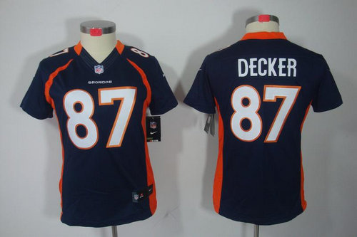 Women NEW NFL Denver Broncos 87 Eric Decker Blue Jerseys Women NEW NFL Denver Broncos 87 Eric Decker Blue Jerseys
