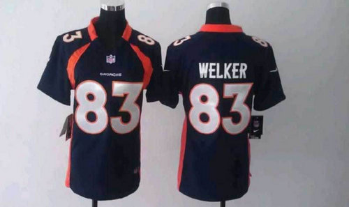 Women NEW NFL Denver Broncos 83 Wes Welker Blue Jerseys Women NEW NFL Denver Broncos 83 Wes Welker Blue Jerseys