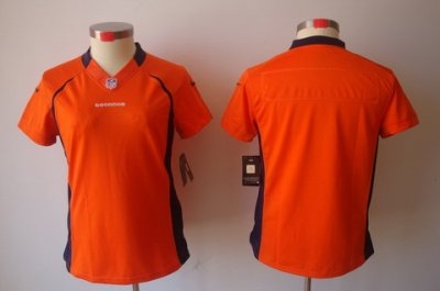 Women NEW NFL Denver Broncos Blank Orange Jerseys