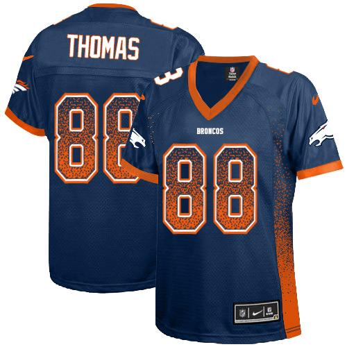 Nike Broncos #88 Demaryius Thomas Blue Alternate Women's Stitched NFL Elite Drift Fashion Jersey Nike Broncos #88 Demaryius Thomas Blue Alternate Women's Stitched NFL Elite Drift Fashion Jersey
