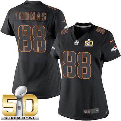 Nike Broncos #88 Demaryius Thomas Black Impact Super Bowl 50 Women's Stitched NFL Limited Jersey Nike Broncos #88 Demaryius Thomas Black Impact Super Bowl 50 Women's Stitched NFL Limited Jersey