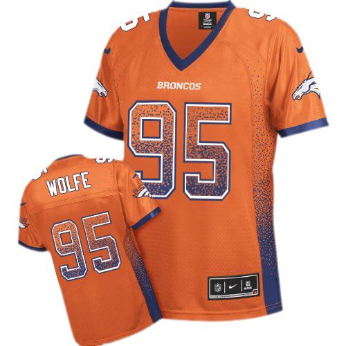 Nike Broncos #95 Derek Wolfe Orange Team Color Women's Stitched NFL Elite Drift Fashion Jersey Nike Broncos #95 Derek Wolfe Orange Team Color Women's Stitched NFL Elite Drift Fashion Jersey