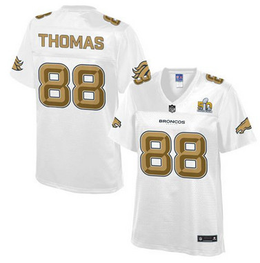 Nike Broncos #88 Demaryius Thomas White Women's NFL Pro Line Super Bowl 50 Fashion Game Jersey Nike Broncos #88 Demaryius Thomas White Women's NFL Pro Line Super Bowl 50 Fashion Game Jersey