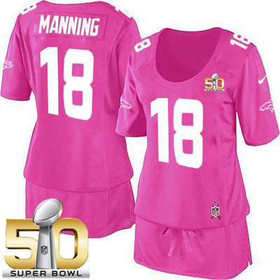 Nike Broncos #18 Peyton Manning Pink Super Bowl 50 Women's Breast Cancer Awareness Stitched NFL Elite Jersey Nike Broncos #18 Peyton Manning Pink Super Bowl 50 Women's Breast Cancer Awareness Stitched NFL Elite Jersey