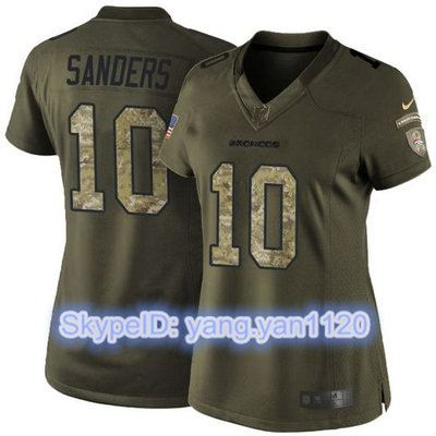 Nike Broncos #10 Emmanuel Sanders Green Women's Stitched NFL Limited Salute to Service Jersey Nike Broncos #10 Emmanuel Sanders Green Women's Stitched NFL Limited Salute to Service Jersey