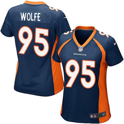 Nike Broncos #95 Derek Wolfe Blue Alternate Women's Stitched NFL New Elite Jersey Nike Broncos #95 Derek Wolfe Blue Alternate Women's Stitched NFL New Elite Jersey