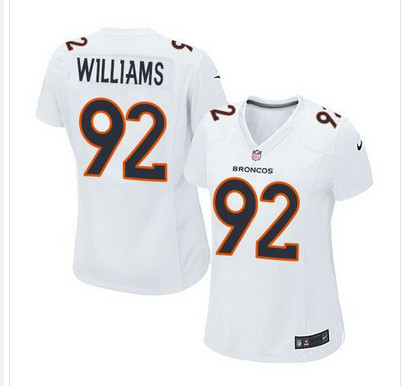 Nike Broncos #92 Sylvester Williams White Women's Stitched NFL Game Event Jersey