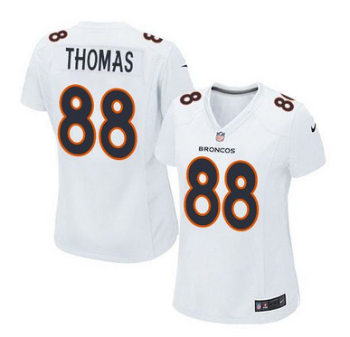 Nike Broncos #88 Demaryius Thomas White Women's Stitched NFL Game Event Jersey