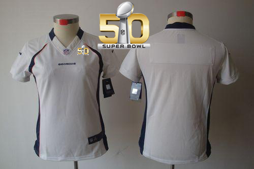 Nike Broncos Blank White Super Bowl 50 Women's Stitched NFL Limited Jersey Nike Broncos Blank White Super Bowl 50 Women's Stitched NFL Limited Jersey