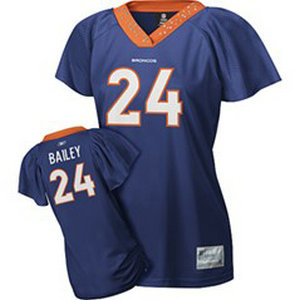 womans flirt fashion Denver Broncos 24 C. Baily Blue Color