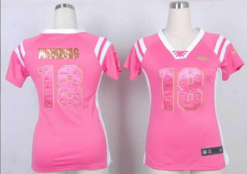 NEW Women Jerseys Denver Broncos 18 Peyton Manning Pink(fashion Rhinestone sequins) NEW Women Jerseys Denver Broncos 18 Peyton Manning Pink(fashion Rhinestone sequins)
