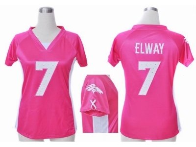 NEW Women Denver Broncos 7 john elway pink jerseys(draft him ii top) NEW Women Denver Broncos 7 john elway pink jerseys(draft him ii top)