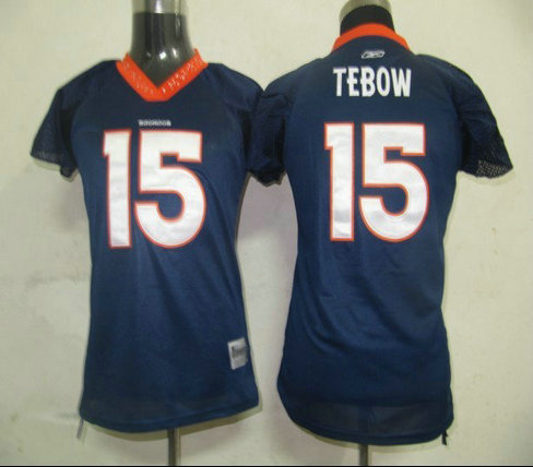 NFL Denver Broncos 15 Tim Tebow Women Field Flirt Fashion Jersey