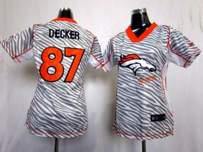NEW Women Denver Broncos #87 Eric Decker jerseys(fem fan zebra)