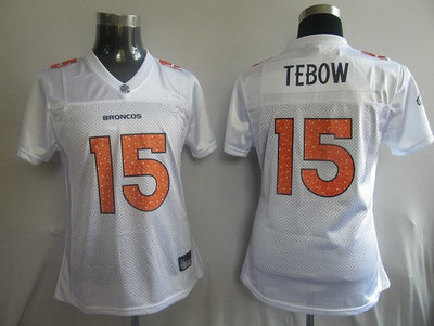 NFL Women Jerseys Denver Broncos 15# Tebow white