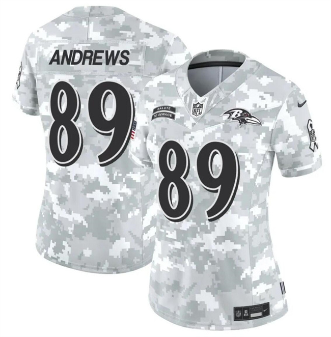 Women's Baltimore Ravens #89 Mark Andrews 2024 F.U.S.E Arctic Camo Salute To Service Limited Stitched Football Jersey(Run Small) Women's Baltimore Ravens #89 Mark Andrews 2024 F.U.S.E Arctic Camo Salute To Service Limited Stitched Football Jersey(Run Small)