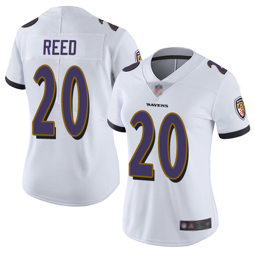 Ravens #20 Ed Reed White Women's Stitched Football Vapor Untouchable Limited Jersey Ravens #20 Ed Reed White Women's Stitched Football Vapor Untouchable Limited Jersey