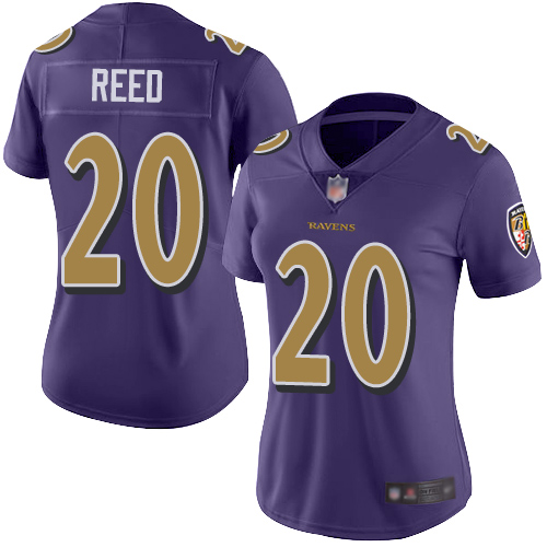 Ravens #20 Ed Reed Purple Women's Stitched Football Limited Rush Jersey Ravens #20 Ed Reed Purple Women's Stitched Football Limited Rush Jersey